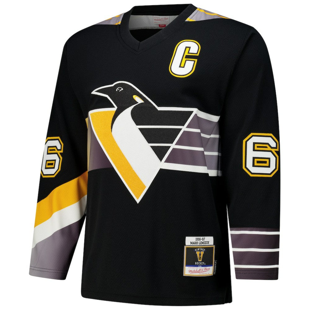 Mario Lemieux Pittsburgh Penguins 1996-97 Power Play Jersey - Black | NHL Jerseys