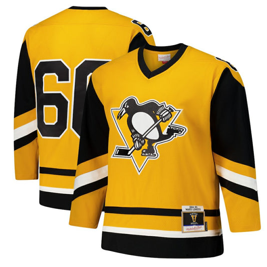 Mario Lemieux Pittsburgh Penguins 1984-85 Power Play Jersey - Gold | NHL Jerseys