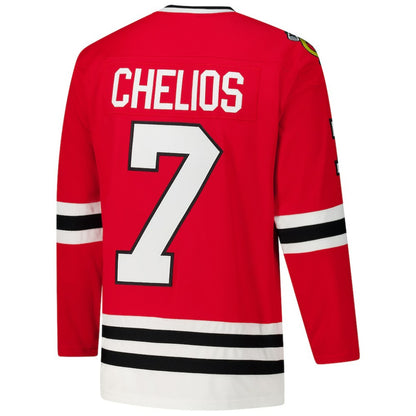 Chris Chelios Chicago Blackhawks 1991-92 Power Play Jersey - Red | NHL Jerseys