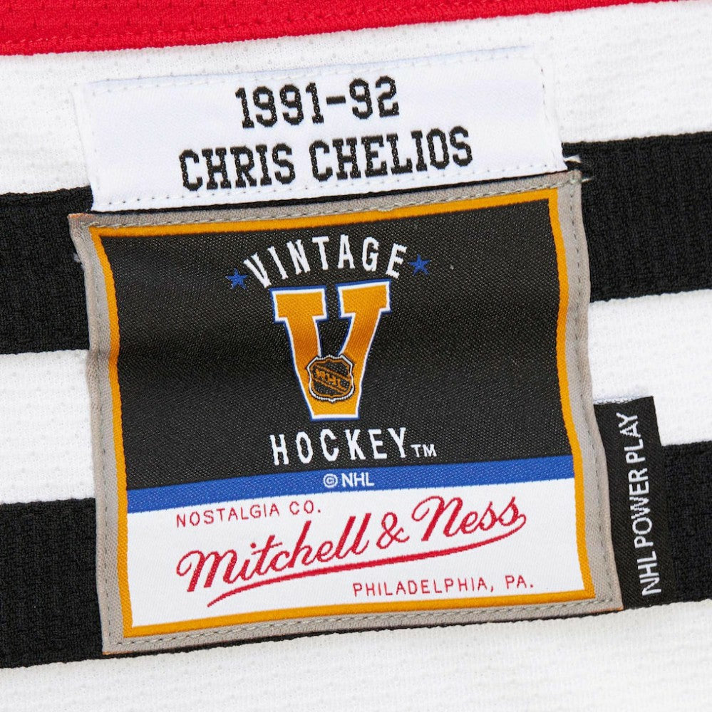 Chris Chelios Chicago Blackhawks 1991-92 Power Play Jersey - Red | NHL Jerseys