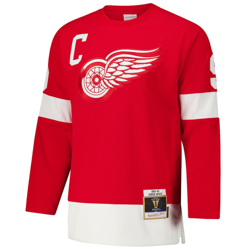 Gordie Howe Detroit Red Wings 1960-61 Power Play Jersey - Red | NHL Jerseys