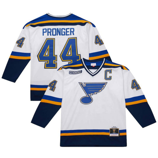Chris Pronger St. Louis Blues 1999-00 Power Play Jersey - White | NHL Jerseys