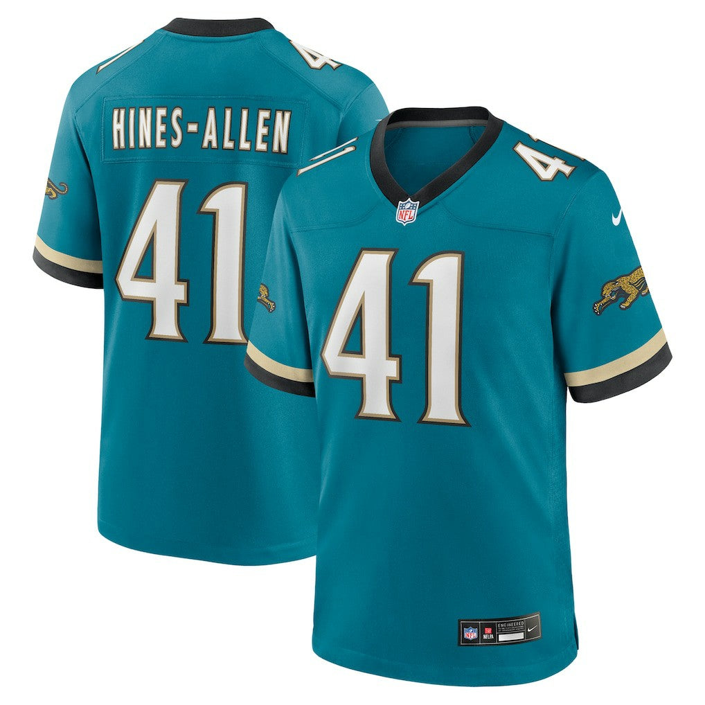 Josh Hines-Allen Jacksonville Jaguars Prowler Throwback Player Game Jersey Teal - Nike