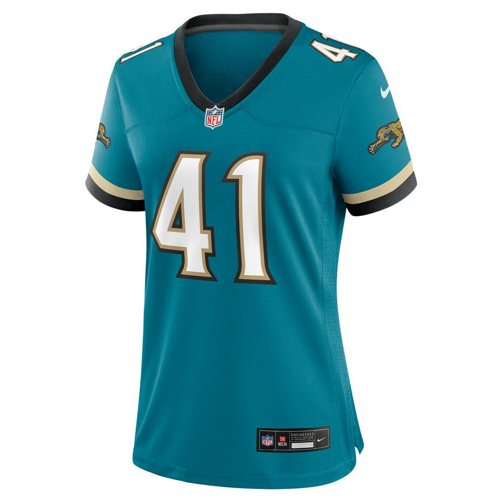 Josh Hines-Allen Jacksonville Jaguars Women's Prowler Throwback Game Jersey Teal - Nike