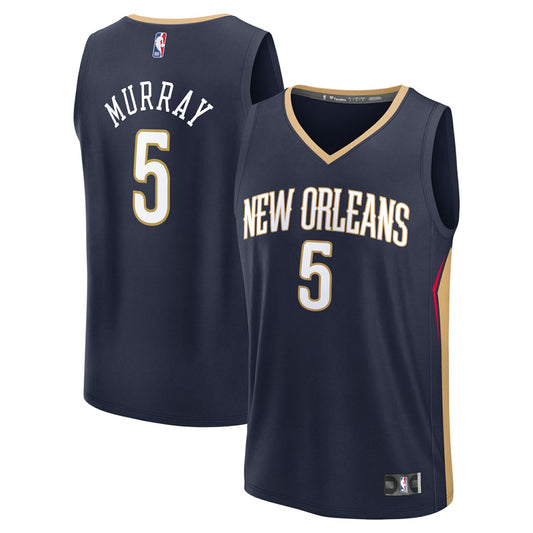 Dejounte Murray New Orleans Pelicans Fast Break Replica Player Jersey - Icon Edition - Navy | NBA Jerseys