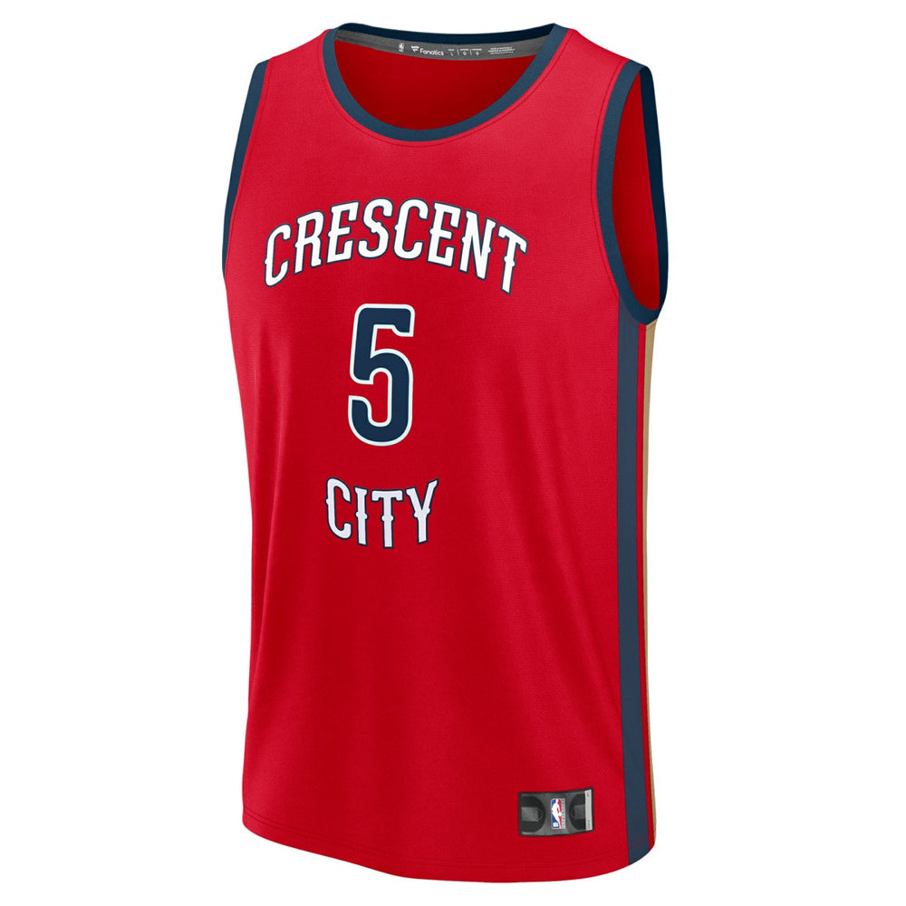 Fanatics - Dejounte Murray New Orleans Pelicans Fast Break Replica Player Jersey - Statement Edition - Red