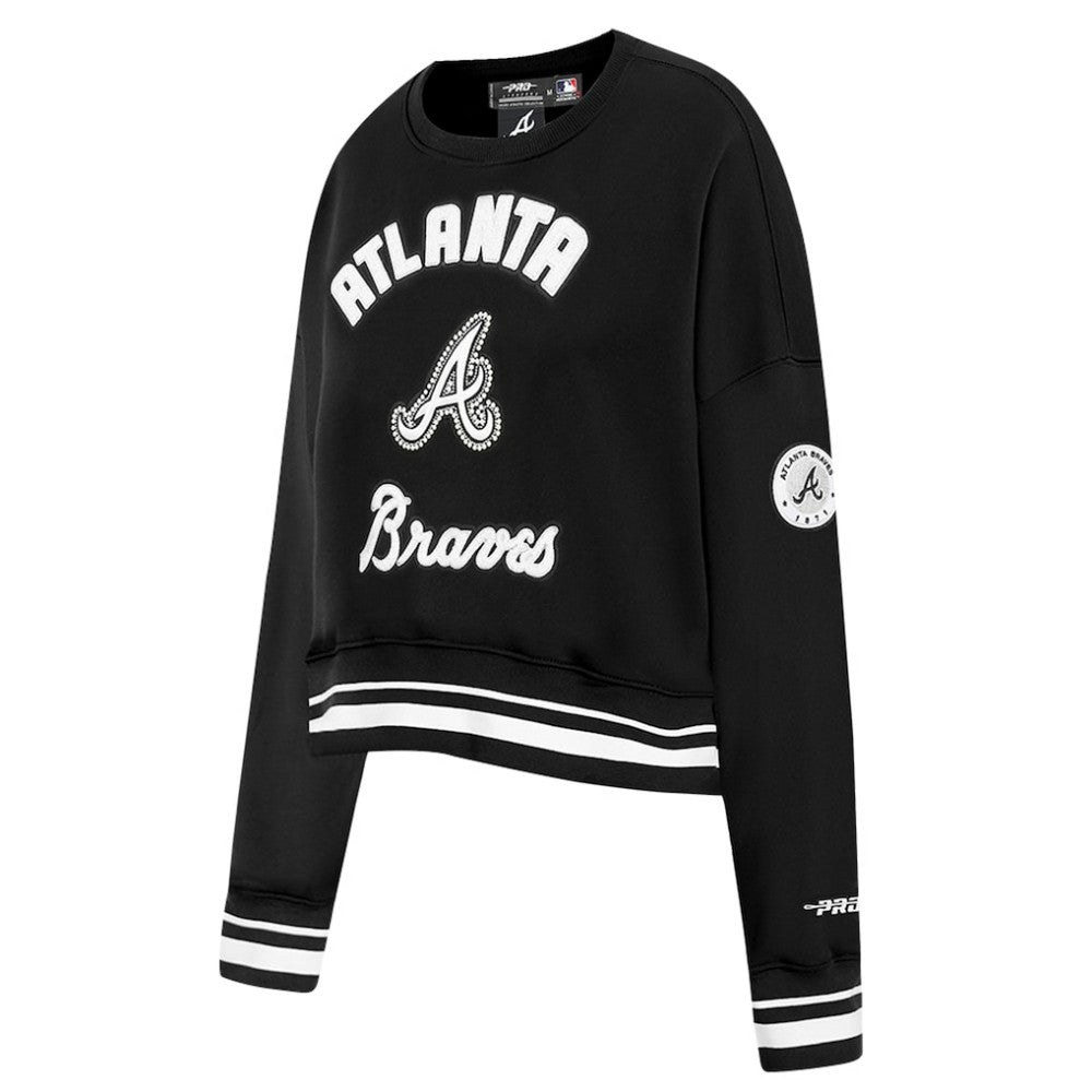 Atlanta Braves Pro Standard Women's Pearl Cropped Pullover Sweatshirt
 Clearance