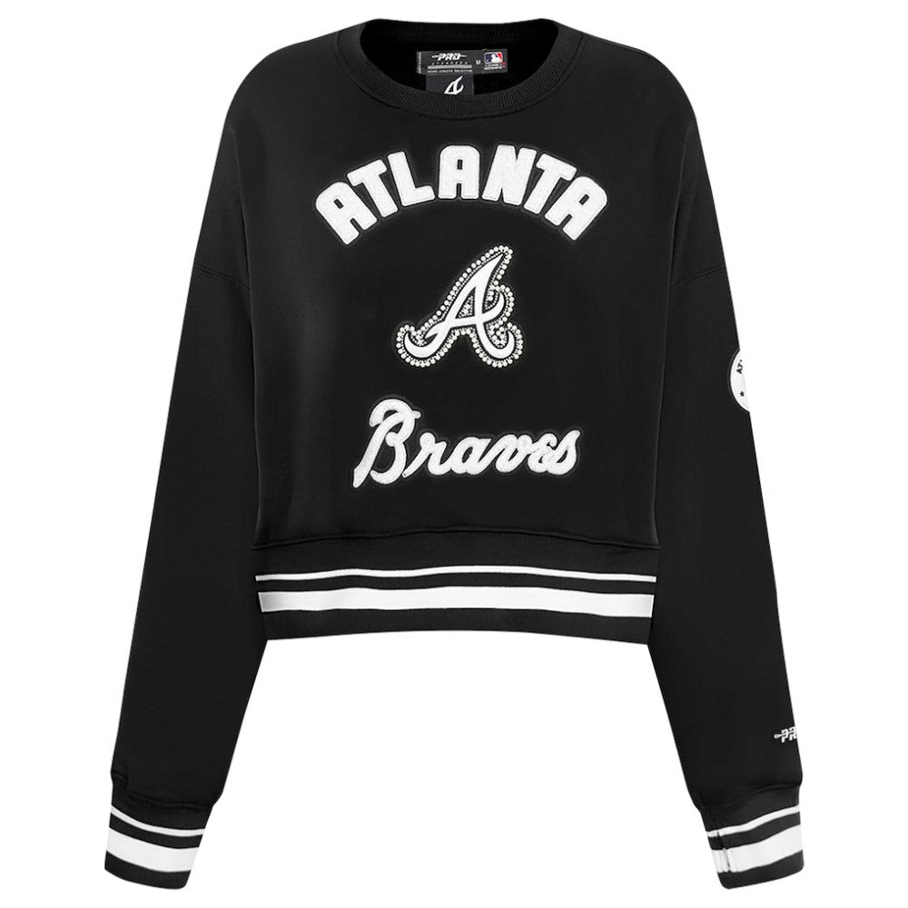 Atlanta Braves Pro Standard Women's Pearl Cropped Pullover Sweatshirt
 Clearance