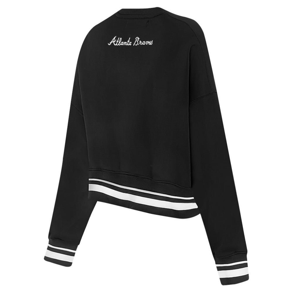 Atlanta Braves Pro Standard Women's Pearl Cropped Pullover Sweatshirt
 Clearance