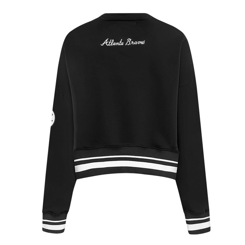 Atlanta Braves Pro Standard Women's Pearl Cropped Pullover Sweatshirt
 Clearance
