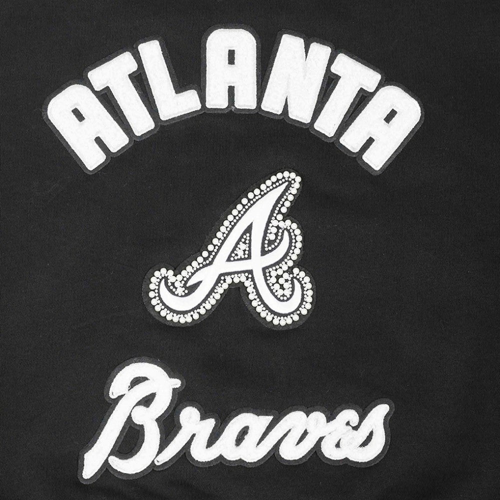 Atlanta Braves Pro Standard Women's Pearl Cropped Pullover Sweatshirt
 Clearance