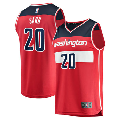 Alexandre Sarr Washington Wizards Fast Break Replica Player Jersey - Icon Edition - Red | NBA Jerseys