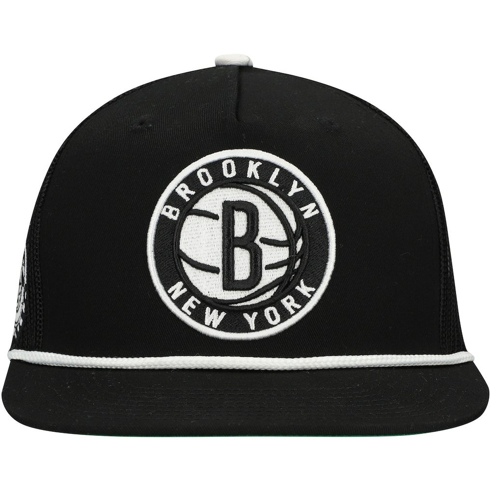 Mitchell & Ness - Brooklyn Nets Roper Trucker Snapback Hat - Black