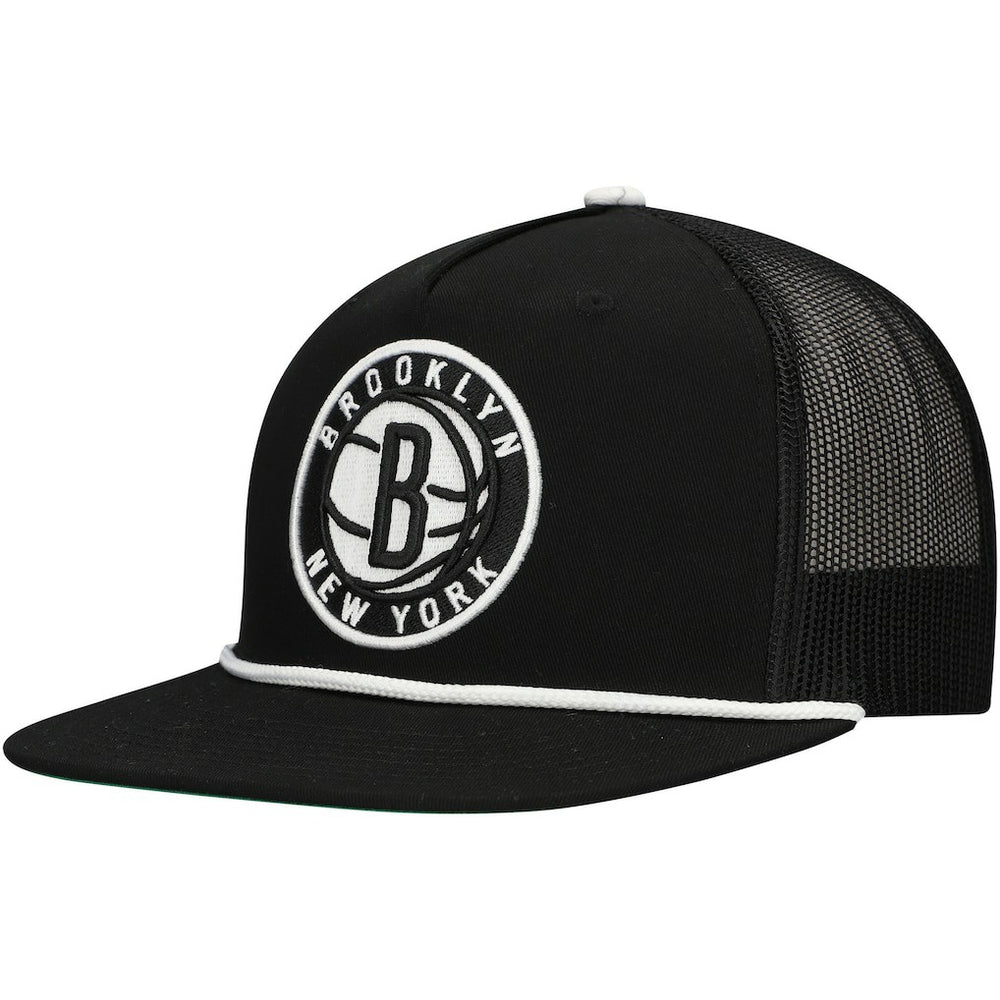 Mitchell & Ness - Brooklyn Nets Roper Trucker Snapback Hat - Black
