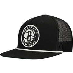 Mitchell & Ness - Brooklyn Nets Roper Trucker Snapback Hat - Black
