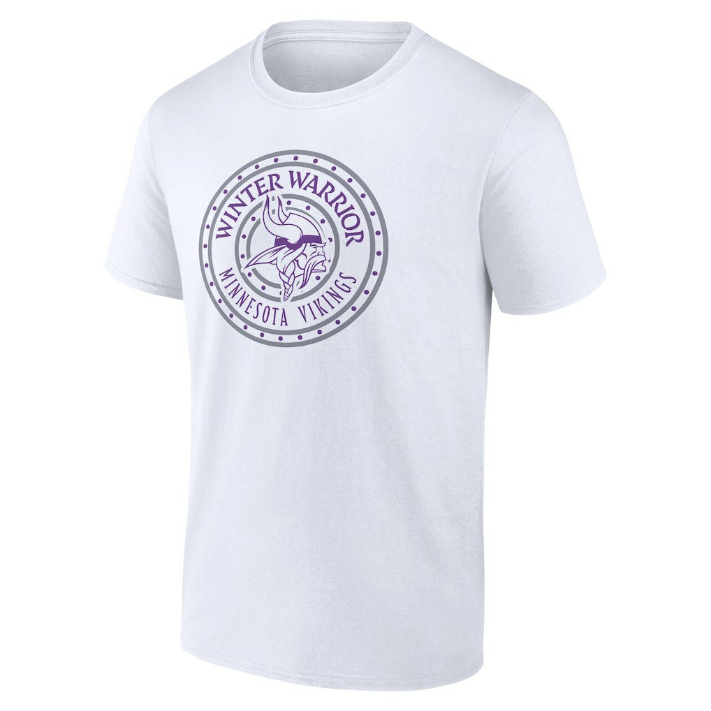 Minnesota Vikings Warriors Shield T-Shirt White - NFL