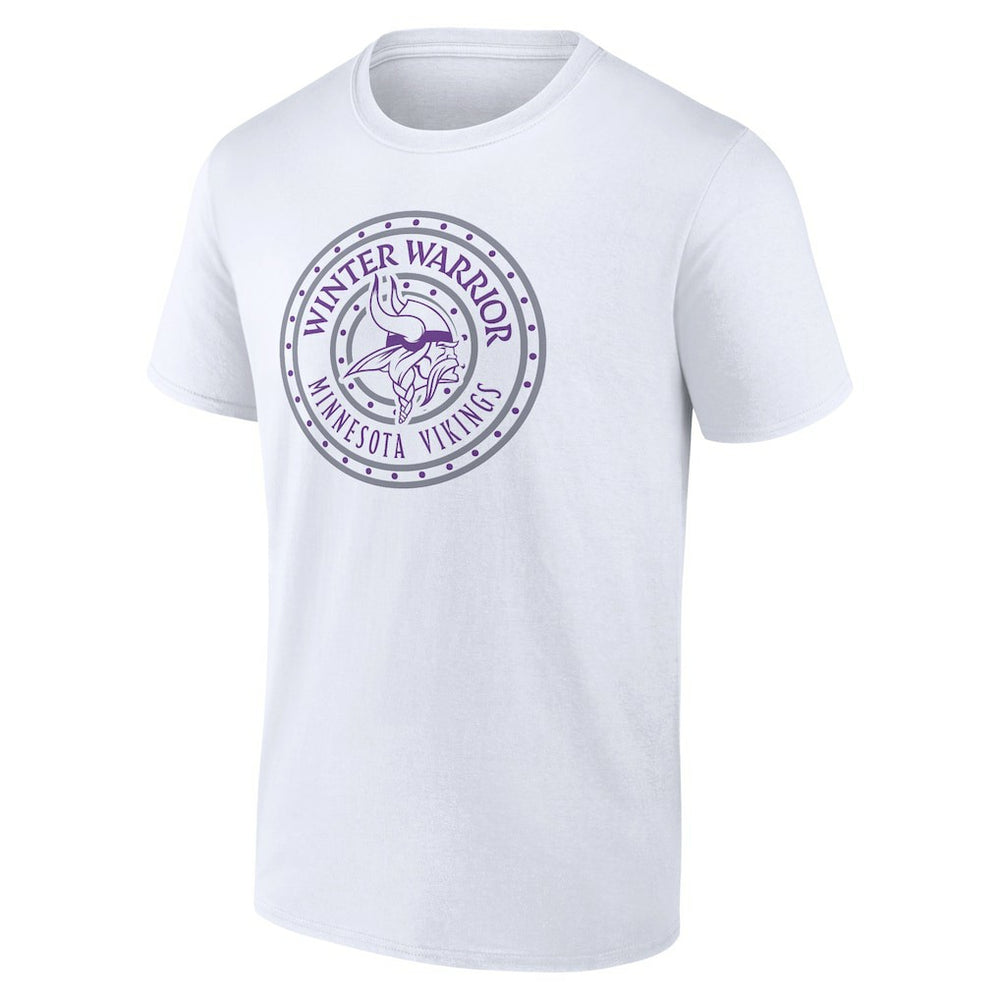 Minnesota Vikings Warriors Shield T-Shirt White - NFL