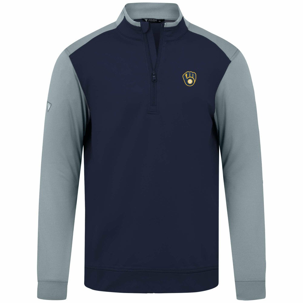 Milwaukee Brewers Levelwear Insignia 2.0 Quarter-Zip Pullover Top On Sale