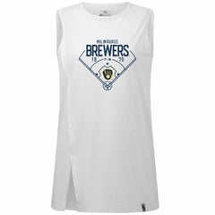 Milwaukee Brewers Levelwear Women's Influx Home Field Tank Top Lifestyle