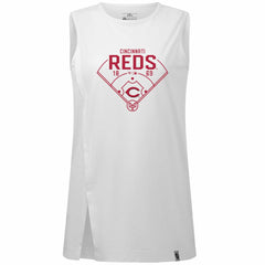 Cincinnati Reds Levelwear Women's Influx Home Field Tank Top On Sale