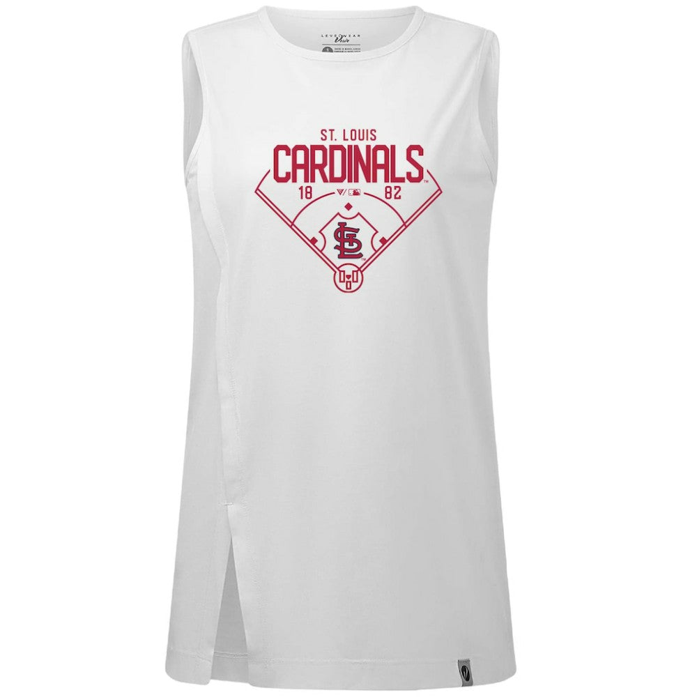 St. Louis Cardinals Levelwear Women's Influx Home Field Tank Top Clearance