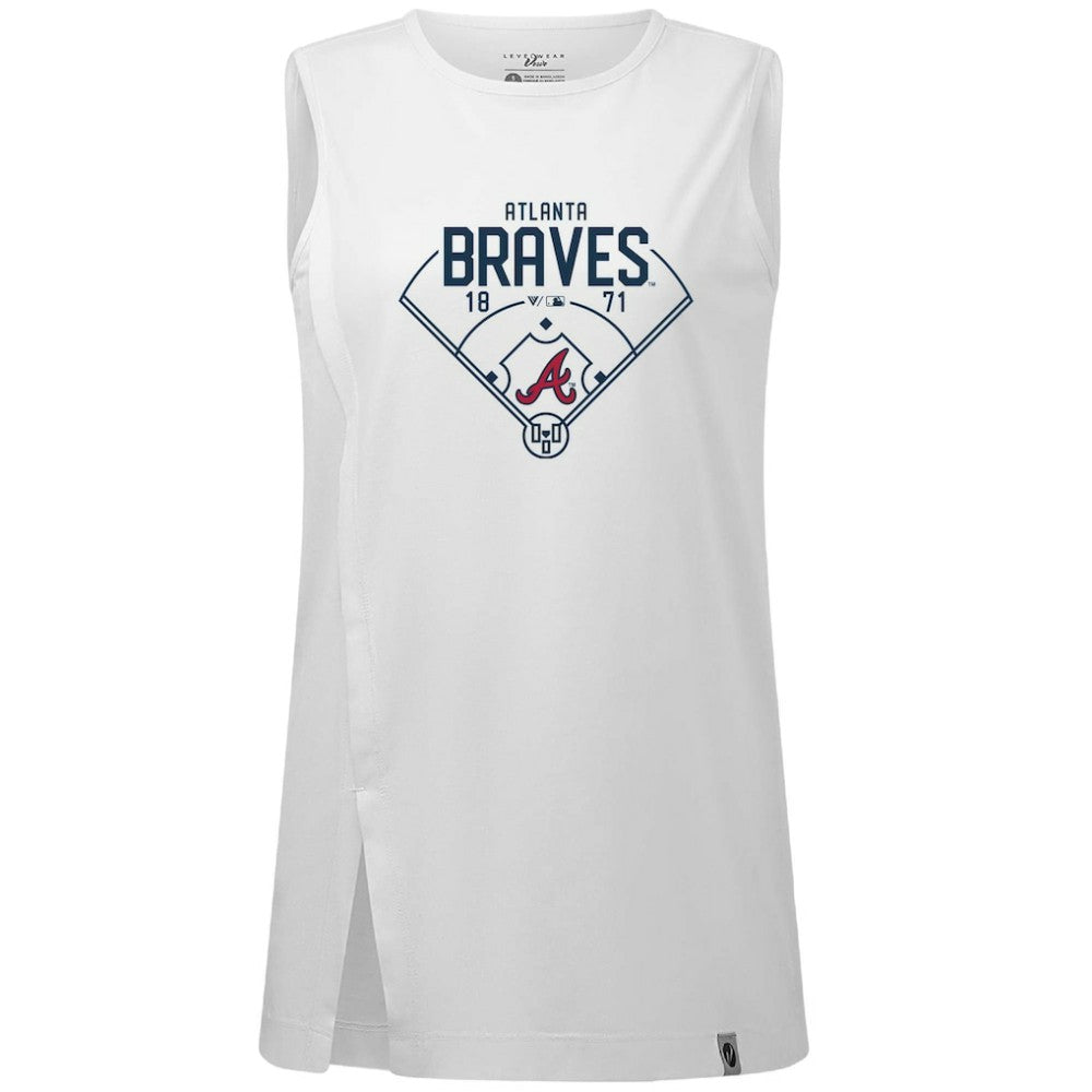 Atlanta Braves Levelwear Women's Influx Home Field Tank Top Lifestyle