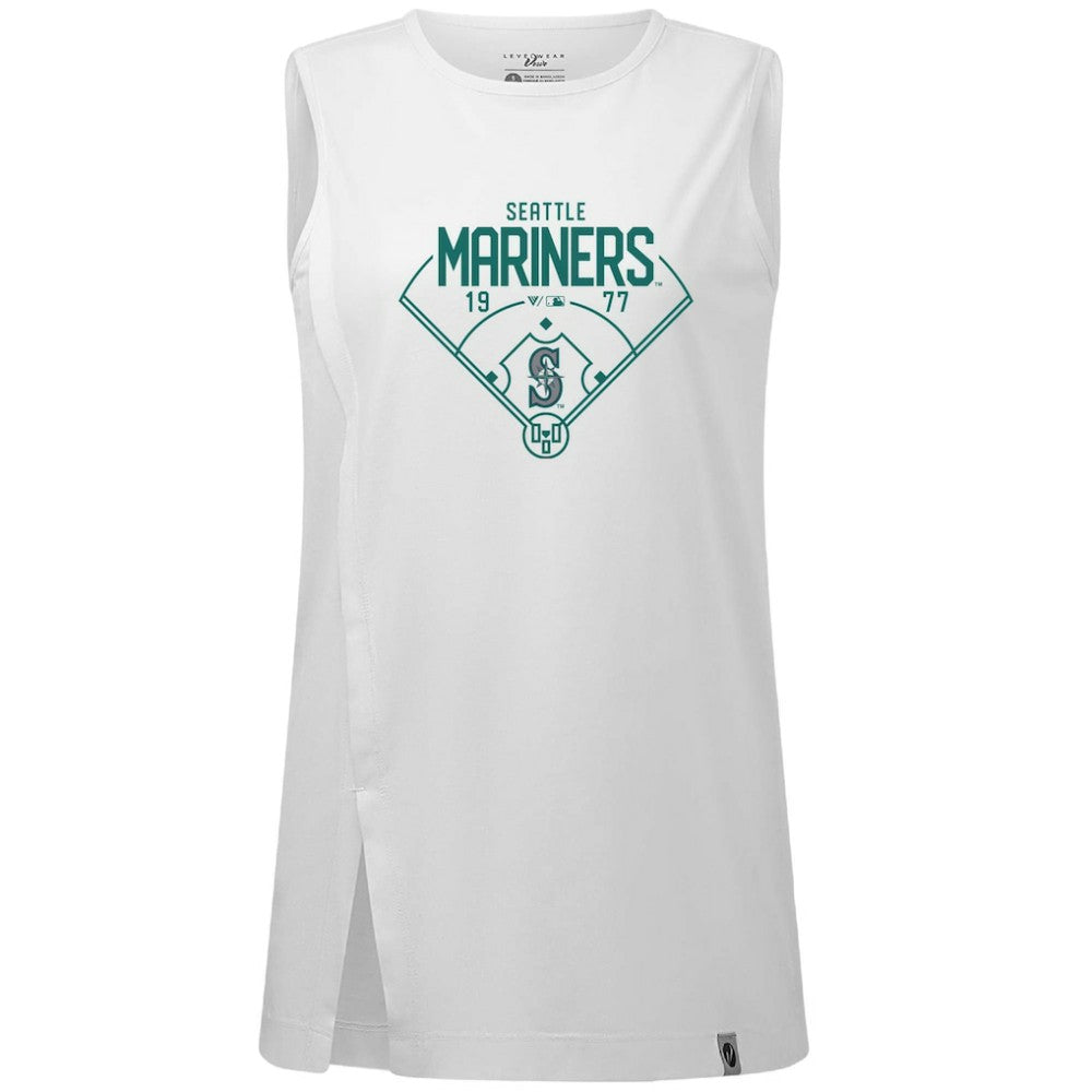 Seattle Mariners Levelwear Women's Influx Home Field Tank Top Clearance