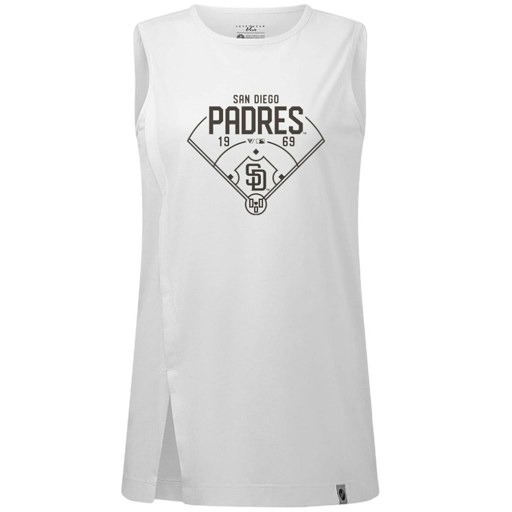 San Diego Padres Levelwear Women's Influx Home Field Tank Top discount