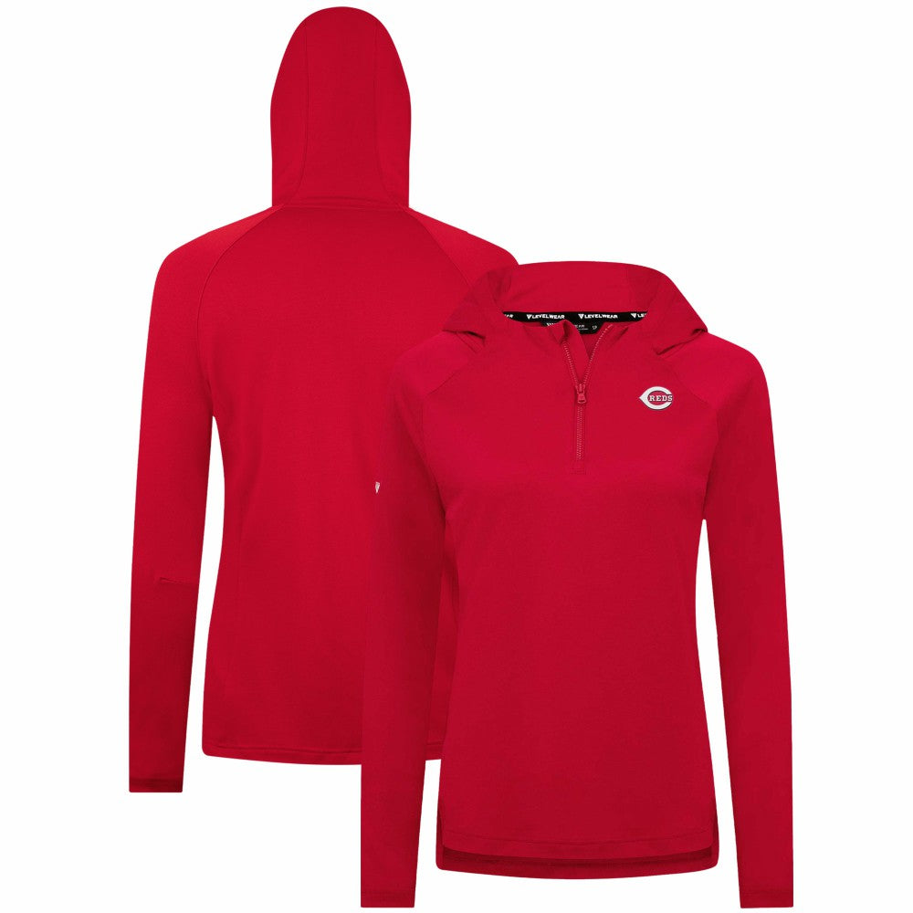 Cincinnati Reds Levelwear Women's Raven Insignia 2.0 Quarter-Zip Jacket Online