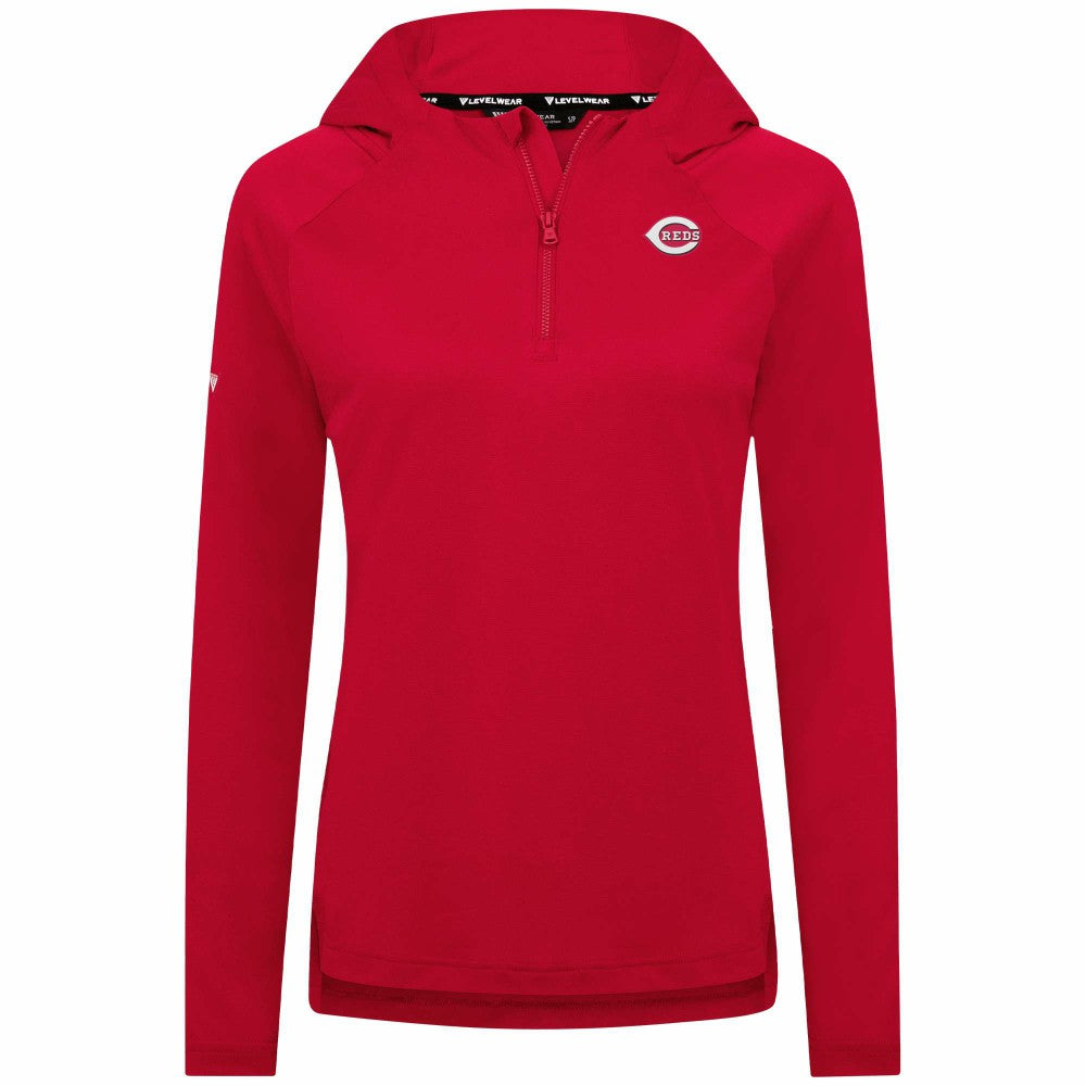 Cincinnati Reds Levelwear Women's Raven Insignia 2.0 Quarter-Zip Jacket Online