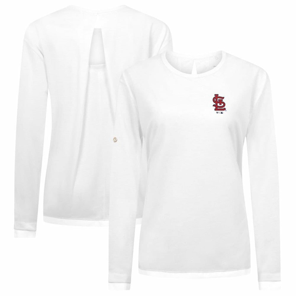 St. Louis Cardinals Levelwear Women's Sequoia Primary Logo Long Sleeve T-Shirt Lifestyle