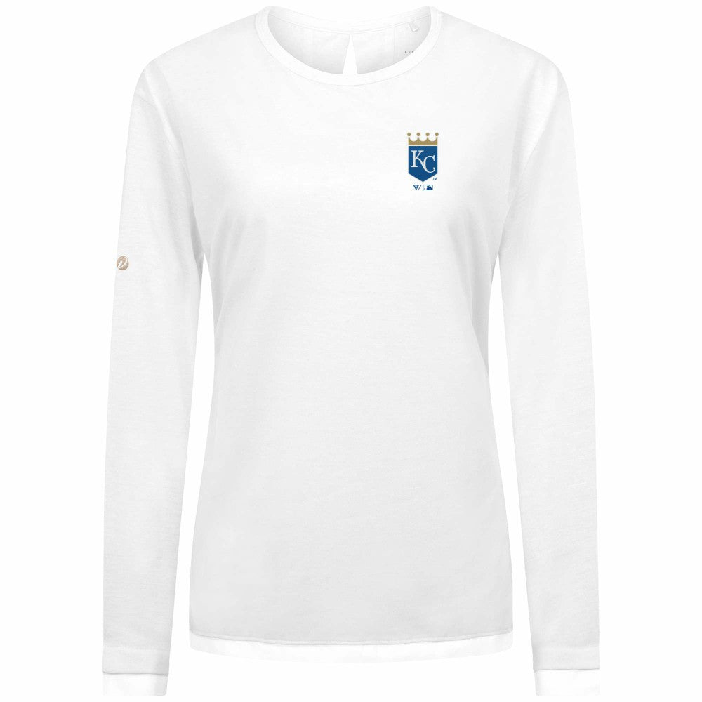 Kansas City Royals Levelwear Women's Sequoia Primary Logo Long Sleeve T-Shirt On Sale