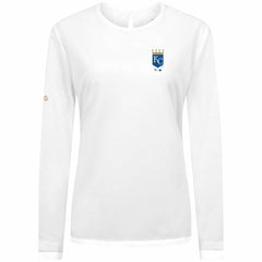 Kansas City Royals Levelwear Women's Sequoia Primary Logo Long Sleeve T-Shirt On Sale