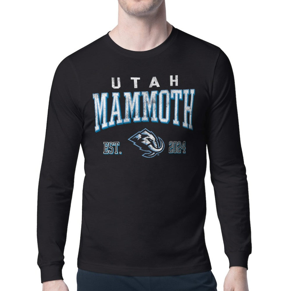 Utah Mammoth - Starter Retro Graphic Long Sleeve T-Shirt Black