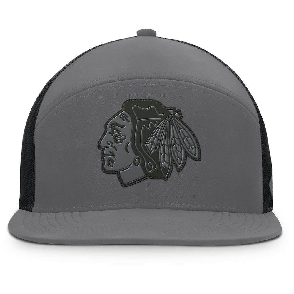Chicago Blackhawks Fanatics Fairweather Adjustable Hat Charcoal