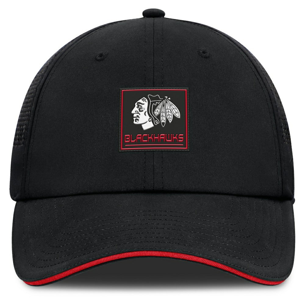 Chicago Blackhawks Fanatics Driver Adjustable Hat Black