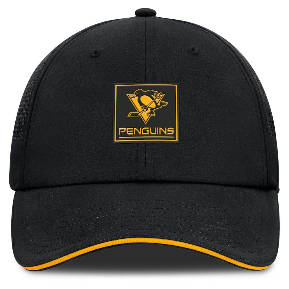 Pittsburgh Penguins Fanatics Driver Adjustable Hat Black