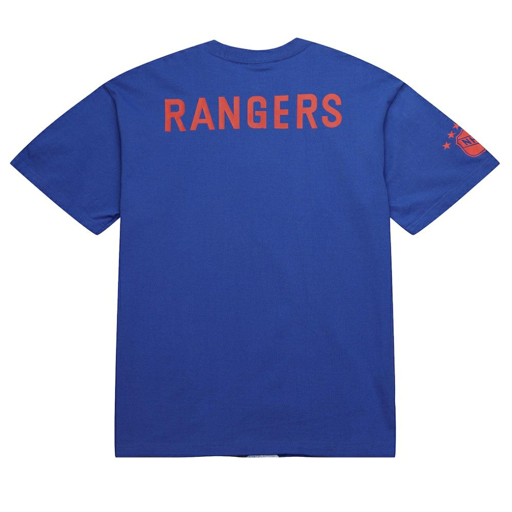 Mark Messier New York Rangers Mitchell & Ness NHL Ultimate Player Vintage Logo T-Shirt Blue