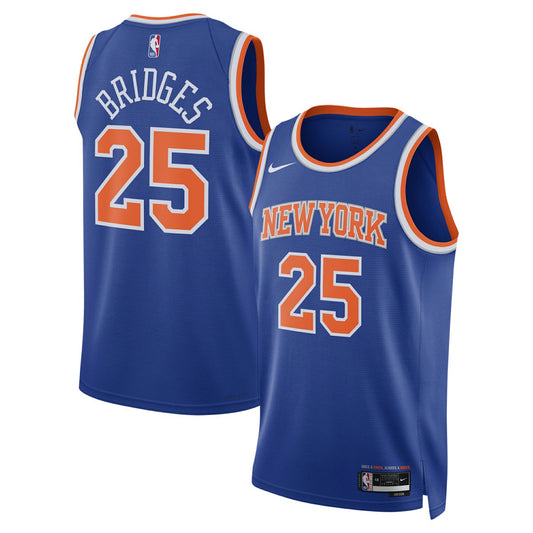 Mikal Bridges New York Knicks Unisex 2024 Offseason Addition Swingman Jersey - Blue | NBA Jerseys