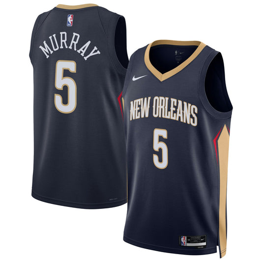 Dejounte Murray New Orleans Pelicans Unisex 2024 Offseason Addition Swingman Jersey - Navy | NBA Jerseys
