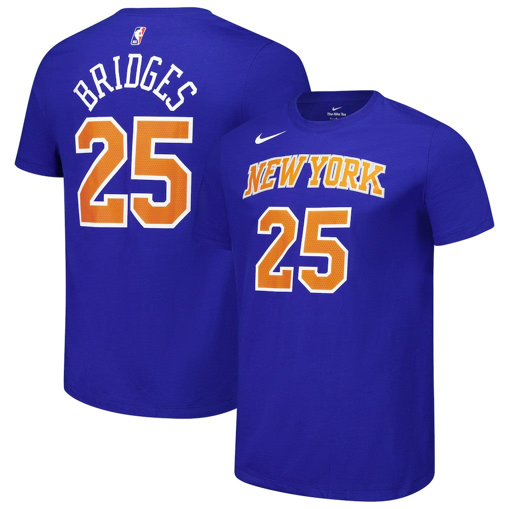 Nike - Mikal Bridges New York Knicks Unisex Name & Number T-Shirt - Blue