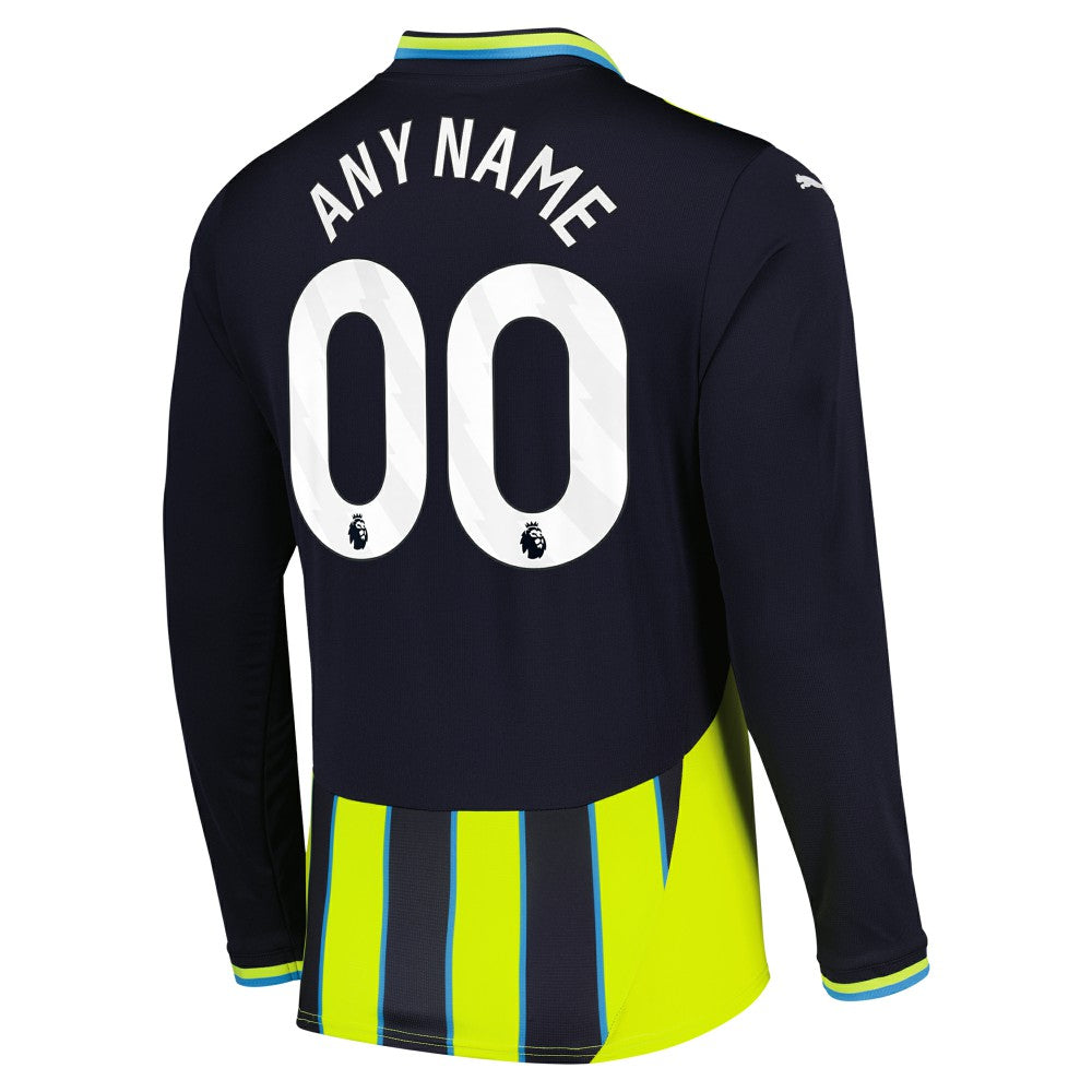 Puma Manchester City 2024/25 Away Replica Long Sleeve Custom Jerseys - Navy