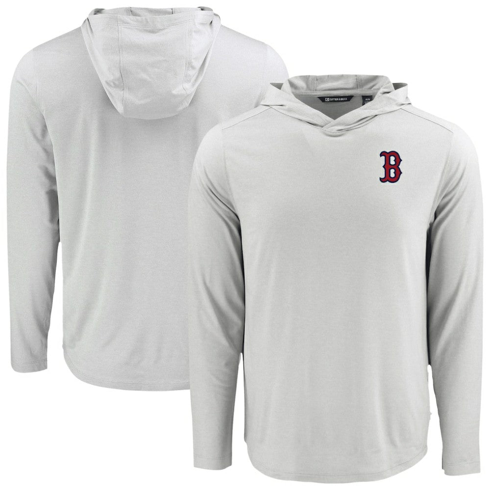 Boston Red Sox Cutter & Buck Coastline Epic Comfort Recycled Eco Hoodie Long Sleeve T-Shirt On Sale
