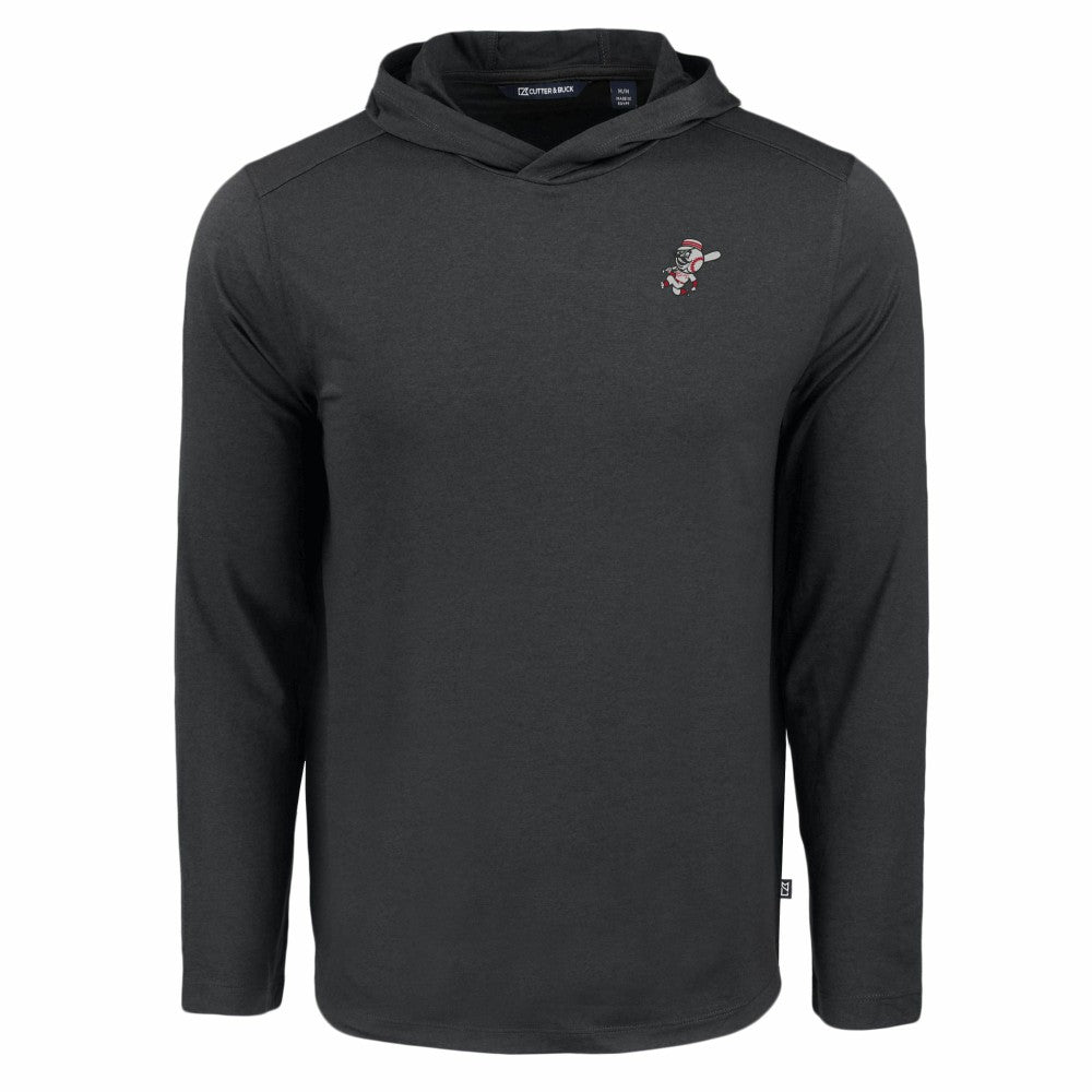 Cincinnati Reds Cutter & Buck Coastline Epic Comfort Recycled Eco Hoodie Long Sleeve T-Shirt Sale