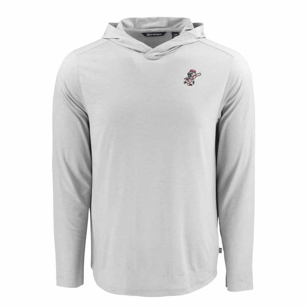 Cincinnati Reds Cutter & Buck Coastline Epic Comfort Recycled Eco Hoodie Long Sleeve T-Shirt On Sale