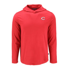 Cincinnati Reds Cutter & Buck Coastline Epic Comfort Recycled Eco Hoodie Long Sleeve T-Shirt On Sale
