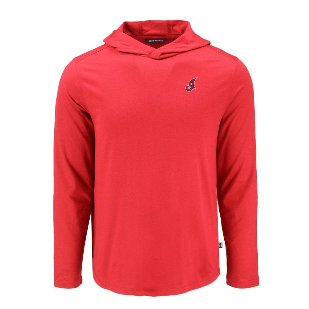 Cleveland Guardians Cutter & Buck Coastline Epic Comfort Recycled Eco Hoodie Long Sleeve T-Shirt On Sale