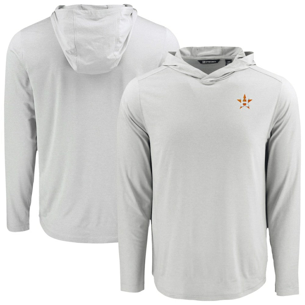 Houston Astros Cutter & Buck Coastline Epic Comfort Recycled Eco Hoodie Long Sleeve T-Shirt Sale