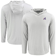 Atlanta Braves Cutter & Buck Coastline Epic Comfort Recycled Eco Hoodie Long Sleeve T-Shirt Online