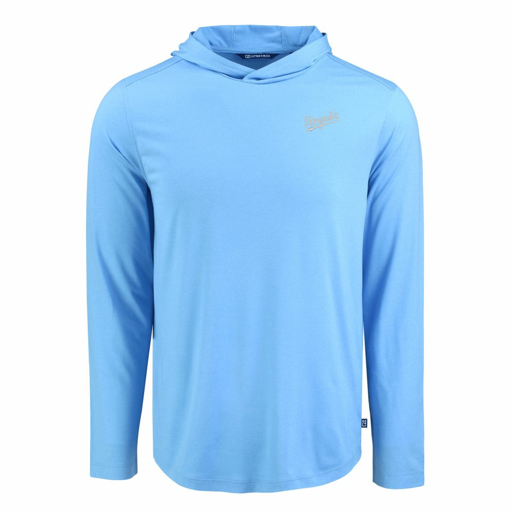 Kansas City Royals Cutter & Buck Coastline Epic Comfort Recycled Eco Hoodie Long Sleeve T-Shirt for sale